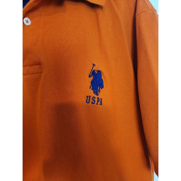 U.S. Polo assn Men's Golf Short Sleeve Orange Polo XXL Tal - Picture 4 of 8